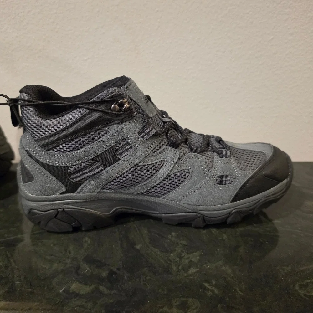 Hi-Tec Men's Ravus Mid WP‎ Hiking Boots Dark Grey Lace Up Waterproof Size 8.5